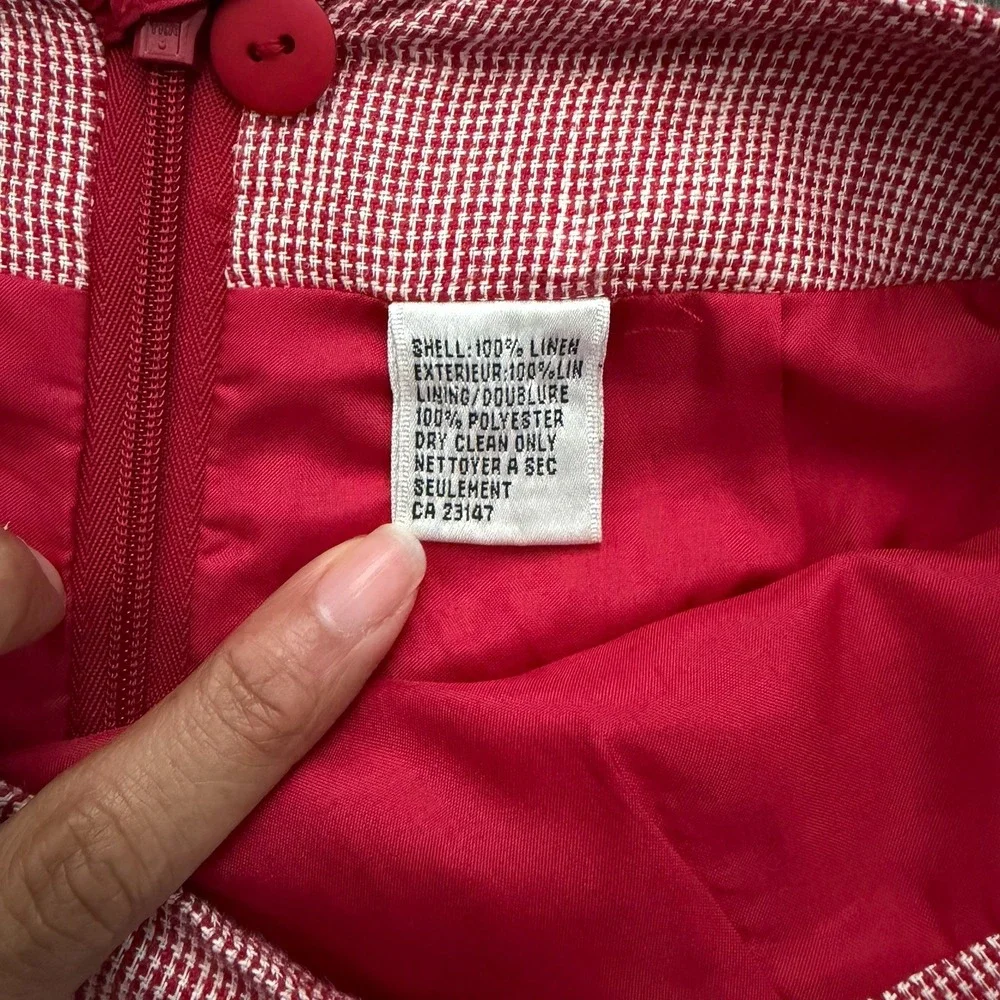 Vitg Talbots Lined Plaid Irish Linen Skirt Sz 4P Academia Preppy Quiet Luxury - Picture 3 of 6